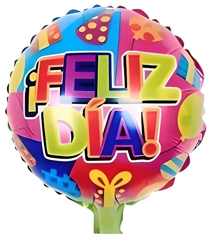 GLOBO METALICO FELIZ DIA 10"