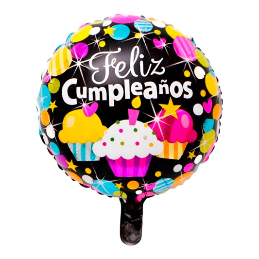 GLOBO METALICO FELIZ CUMPLEAÑOS 18"
