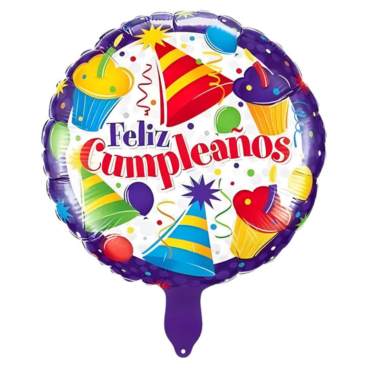 GLOBO METALICO FELIZ CUMPLEAÑOS 18"