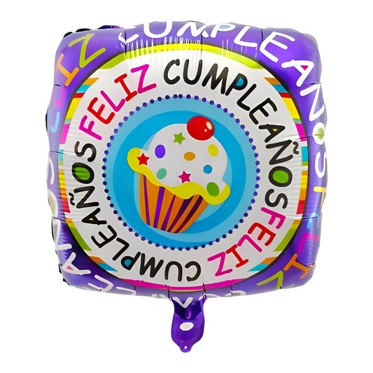GLOBO METALICO FELIZ CUMPLEAÑOS 18"