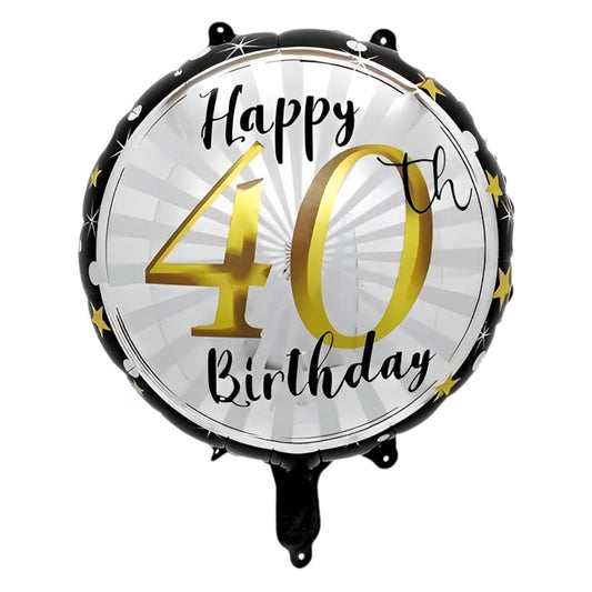 GLOBO METALICO HAPPY 40TH BIRTHDAY 18"